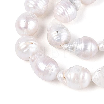 Baroque Natural Nucleated Pearl Keshi Pearl Beads Strands PEAR-S020-F08-01-1