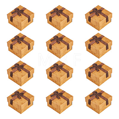 Square Paper Jewelry Ring Gift Boxes with Bowknot CON-TAC0010-80C-1