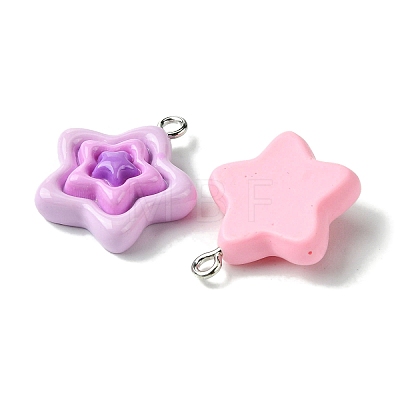 Opaque Resin Pendants X-RESI-P039-02A-1