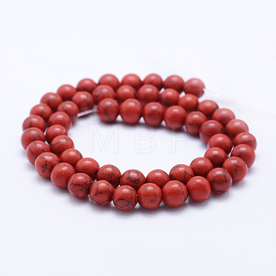 Synthetic Turquoise Beads Strands G-F531-6mm-J02-1