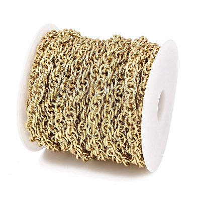 304 Stainless Steel Textured Rope Chains CHS-C022-04G-1