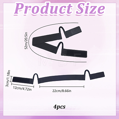4Pcs Polyester & Nylon Headbands AJEW-HY0003-52-1