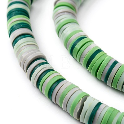 Handmade Polymer Clay Beads Strands CLAY-R089-8mm-T011-1