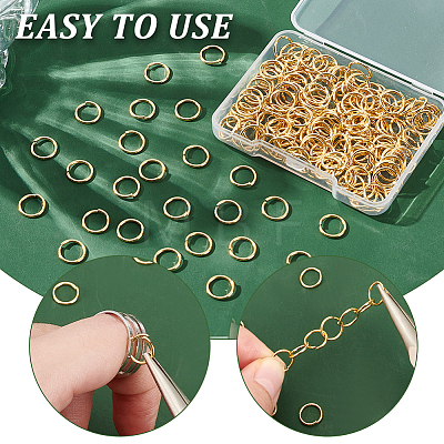 Unicraftale 200Pcs 304 Stainless Steel Open Jump Rings STAS-UN0055-25-1