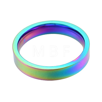201 Stainless Steel Plain Band Ring for Women RJEW-N043-12M-1