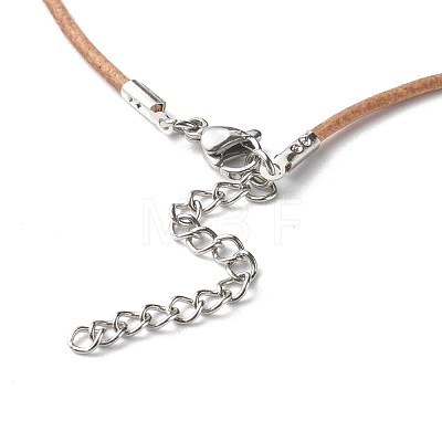 Cowhide Leather Choker Necklaces NJEW-JN03597-02-1