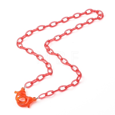 Personalized ABS Plastic Cable Chain Necklaces NJEW-JN03476-1