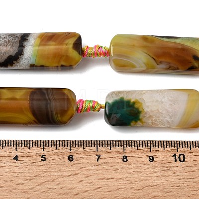 Natural Yellow Agate Beads Strands G-H342-B02-01-1