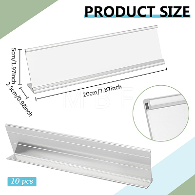 10Pcs Aluminum L-Shaped Table Card Display Frame ODIS-BC0001-42B-1