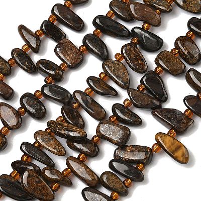 Natural Bronzite Beads Strands G-Z130-A02-01-1