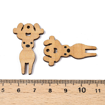 Printed Poplar Wood Pendants FIND-N005-74E-1