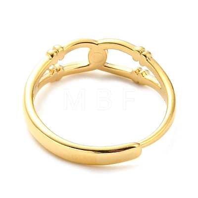 304 Stainless Steel Hollow Teardrop Adjustable Ring for Women RJEW-C016-13G-1