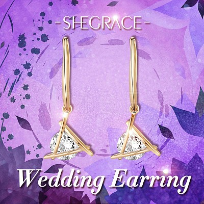 SHEGRACE Brass Dangle Earrings JE722C-1-1