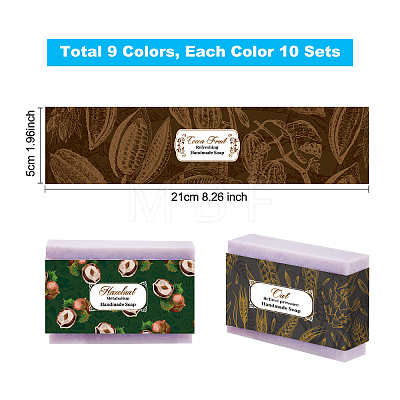   90Pcs 9 Colors Lace Style Handmade Soap Paper Tag DIY-PH0005-39-1