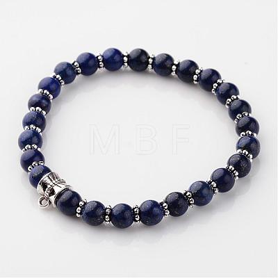 Natural Gemstone Stretch Bracelets BJEW-JB02415-1