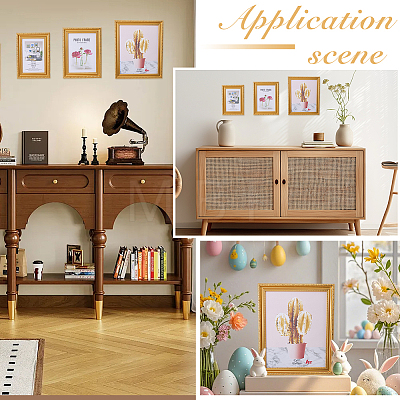 3Pcs 3 Styles Retro Resin Photo Frame Stand DJEW-WR0001-23-1