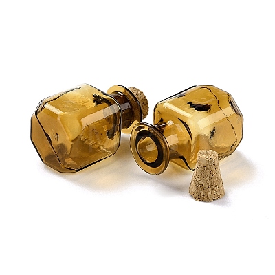 Square Glass Cork Bottles Ornament LS-GLAA-D002-04G-1