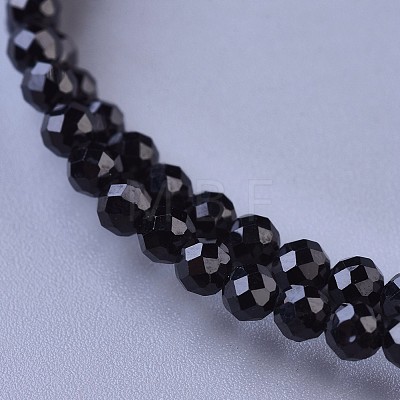 Natural Black Spinel Beaded Necklaces NJEW-K114-B-A20-1