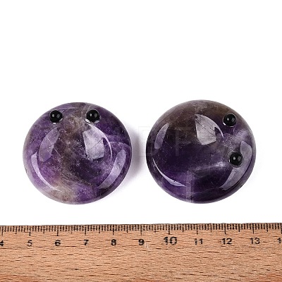 Natural Amethyst Thumb Worry Stone G-Q602-12B-1