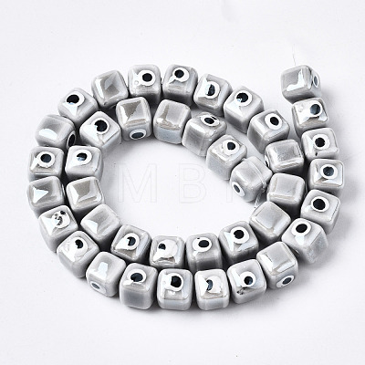 Handmade Porcelain Ceramic Beads Strands PORC-T006-01M-1