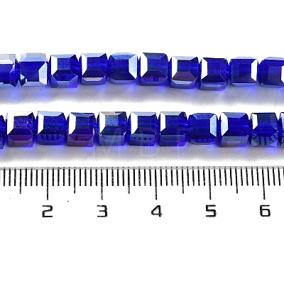 Electroplate Glass Beads Strands EGLA-R030-6x6mm-10-1