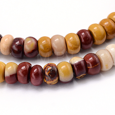 Rondelle Natural Mookaite Beads Strands G-F216-20-1