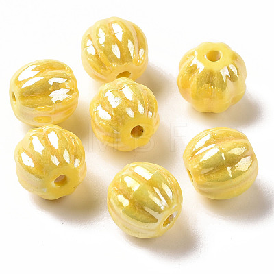 Handmade Pearlized Porcelain Beads X-PORC-G010-01-1