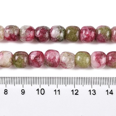 Dyed Natural White Jade Beads Strands G-T138-152-1