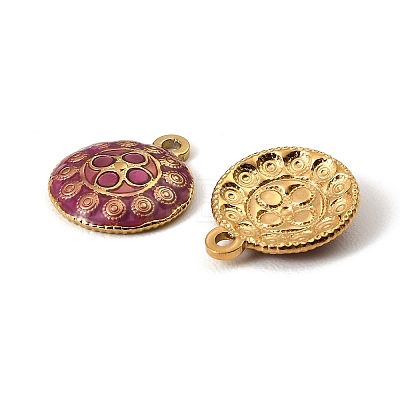 304 Stainless Steel Enamel Pendants STAS-I371-13G-01-1
