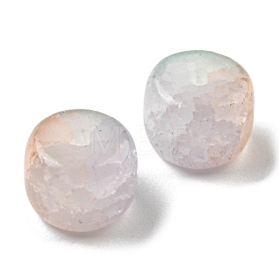 Transparent Crackle Glass Beads Strand GLAA-D012-01B-1