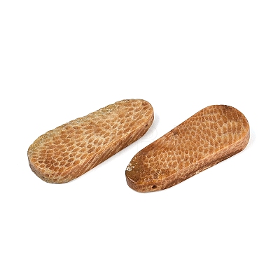 Natural Fossil Coral Pendants G-Q606-67-1