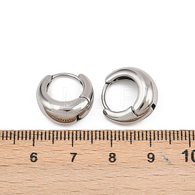 316 Surgical Stainless Hoop Earrings EJEW-C160-06A-P-1