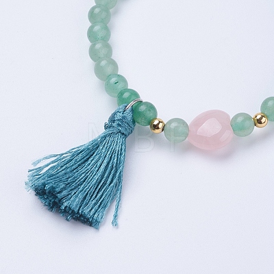 Tassel Charm Bracelets BJEW-P190-05B-1