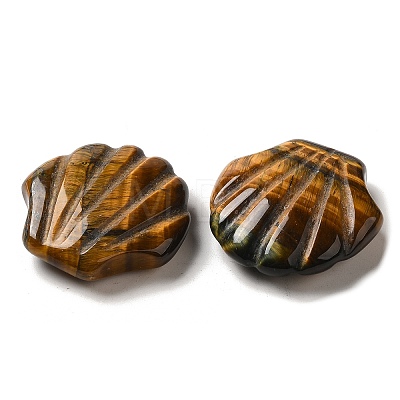 Natural Tiger Eye Carved Healing Shell Figurines G-K353-03D-1