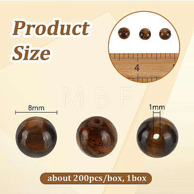 Grade AB Natural Tiger Eye Round Beads Strands G-OC0001-19-1