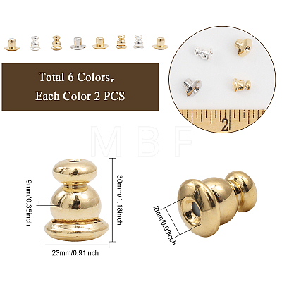 40Pcs 4 Style Brass Bullet Ear Nuts KK-CA0002-21-1