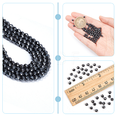  2Strands Non-magnetic Synthetic Hematite Beads Strands G-NB0005-01A-1