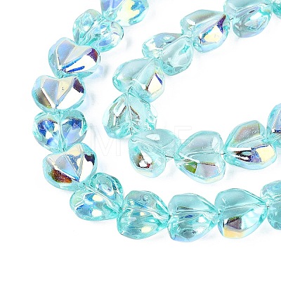 Electroplate Transparent Glass Beads Strands LS-EGLA-N056-01A-03-1