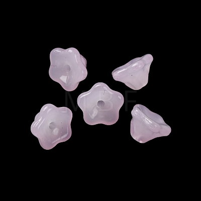 Baking Paint Transparent Glass Beads GLAA-T025-81C-05-1