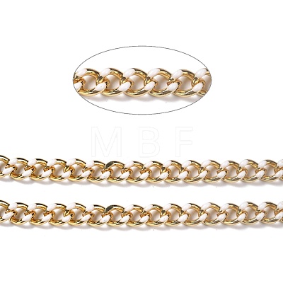 Golden Brass Enamel Curb Chain CHC-H103-07J-G-1