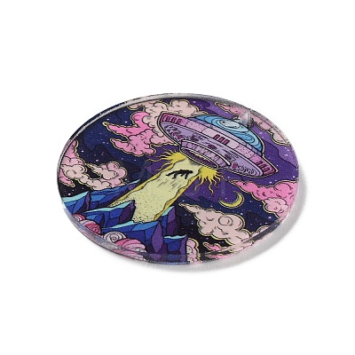 Halloween Theme Opaque Acrylic Pendants SACR-Z006-04D-1