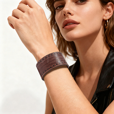 Cowhide Cord Bracelets BJEW-WH20003-12A-01-1