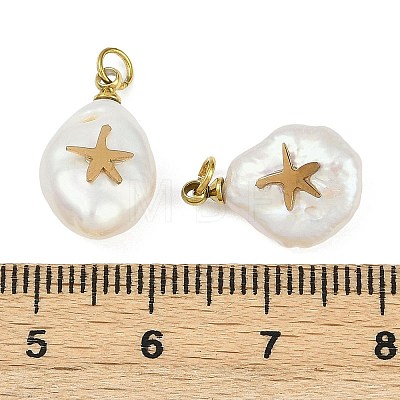 Natural Keshi Pearl Pendants STAS-Z136-01G-02-1