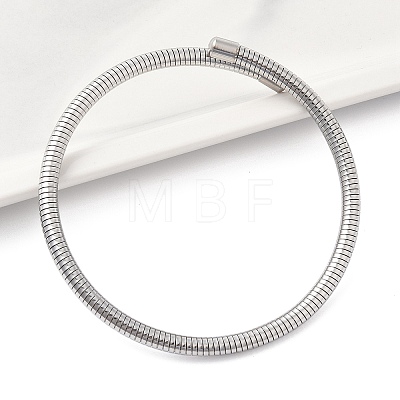 304 Stainless Steel Spring Bangles for Women BJEW-Z086-01P-01-1