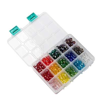 15 Colors Electroplate Glass Beads EGLA-JP0002-02B-8mm-1