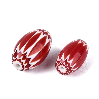 Handmade Millefiori Glass Barrel Beads LS-LA-N002-04A-1