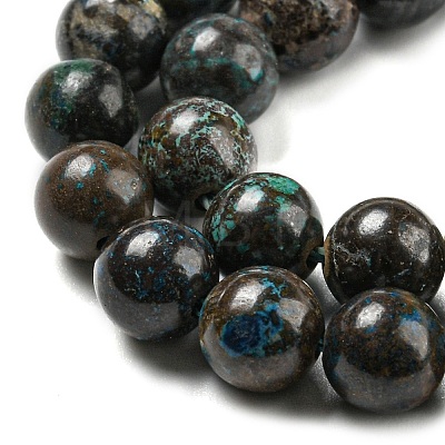 Natural Chrysocolla Beads Strands G-A219-A04-02-1