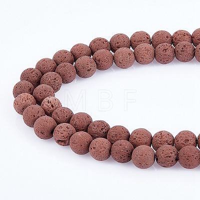Synthetic Lava Rock Beads Strands G-S277-8mm-02-1
