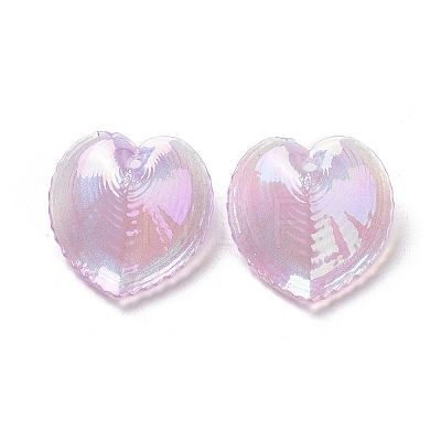 UV Plating Rainbow Iridescent Acrylic Pendants OACR-C003-08D-1
