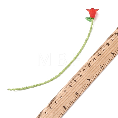 Flower Acrylic Bookmarks AJEW-TA00064-1